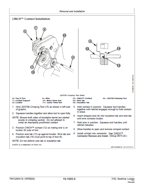 John Deere 310L Backhoe Loader Repair Technical Manual (S.N F273920 - F390995) - Image 5