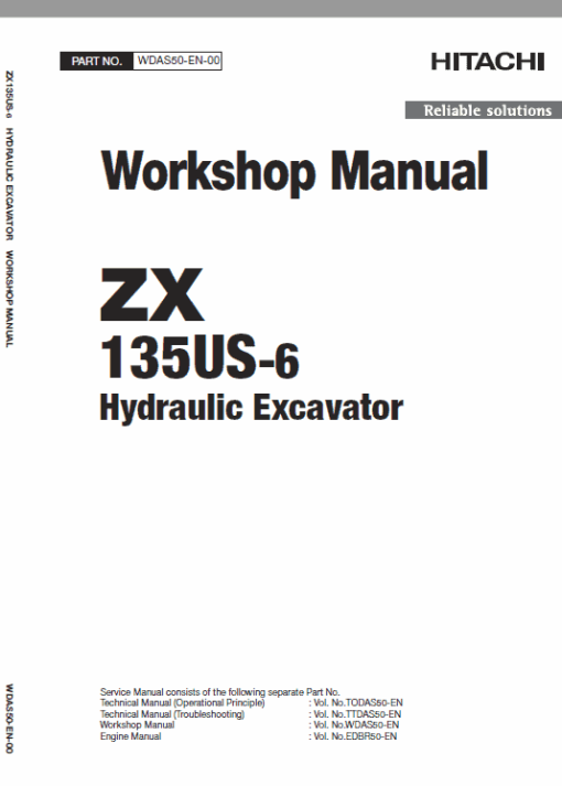 Hitachi ZX135US-6 Excavator Service Repair Manual