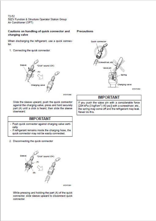 Kawasaki 50ZV Wheel Loader Repair Service Manual - Image 5