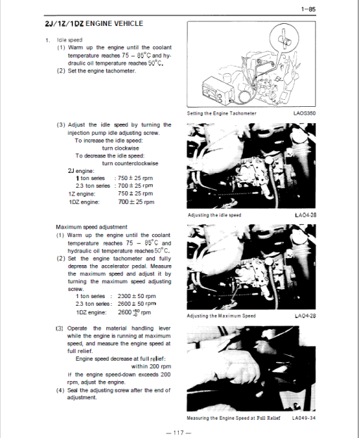 Toyota 5FD10, 5FD14, 5FD15, 5FD18, 5FD20 Forklift Service Repair Manual - Image 5