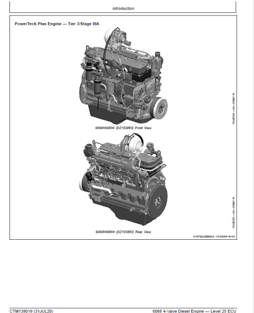 John Deere 6068 4-Valve Diesel Engine - Level 25 ECU Repair Manual (CTM139019) - Image 4