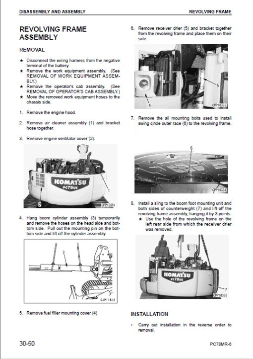 Komatsu PC78MR-6 Excavator Service Manual - Image 5