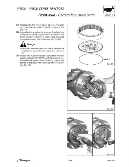 Challenger MT535, MT545, MT565 Tractor Workshop Manual - Image 5