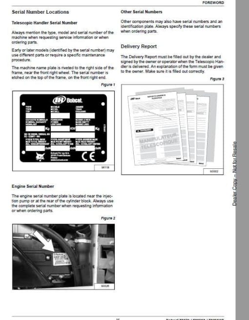 Bobcat T3071, T3071CD, T3093S, T3093CD versaHANDLER Telescopic Operation Manual - Image 5