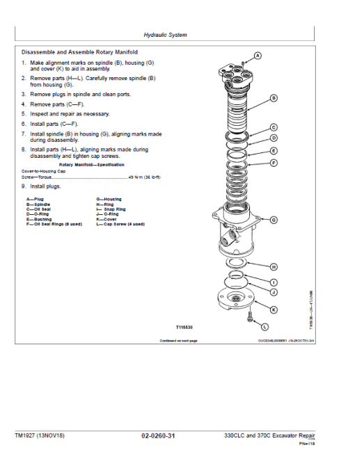 John Deere 330CLC, 370C Excavator Repair Technical Manual - Image 5