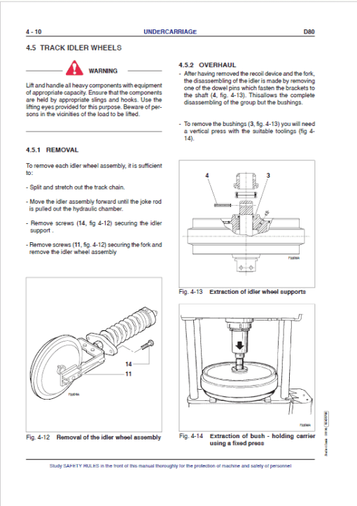 Fiat Hitachi D80 Crawler Dozer Repair Service Manual - Image 5