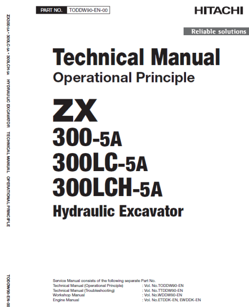 Hitachi ZX300-5A, ZX300LC-5A and ZX300LCH-5A ZAXIS Excavator Repair Manual - Image 4