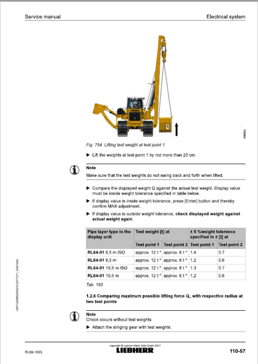 Liebherr RL 66 Pipe Layer Dozer Service Manual - Image 5