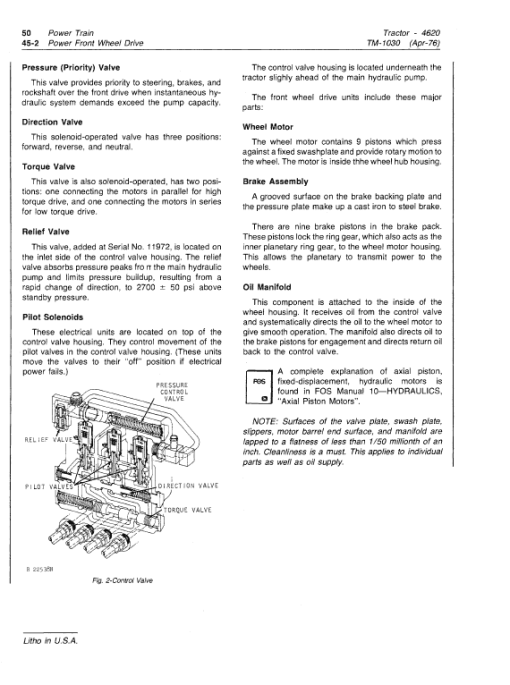 John Deere 4620 Tractor Repair Technical Manual - Image 5