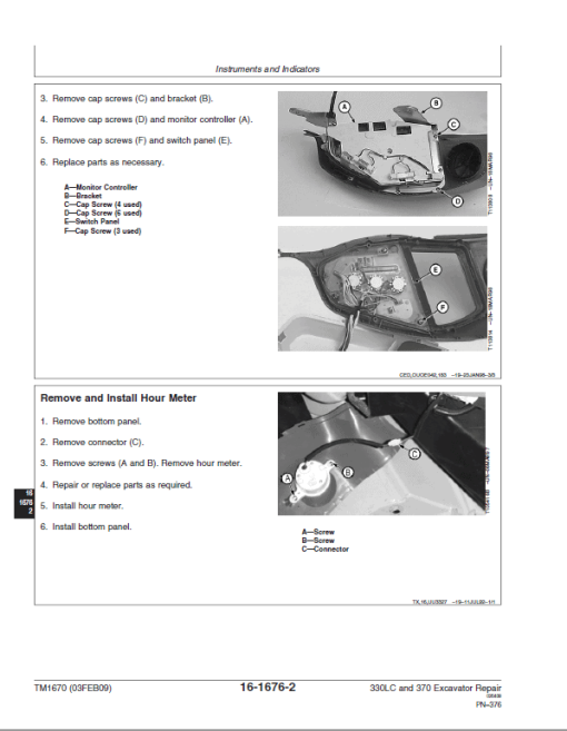 John Deere 330LC, 370 Excavator Repair Technical Manual - Image 5