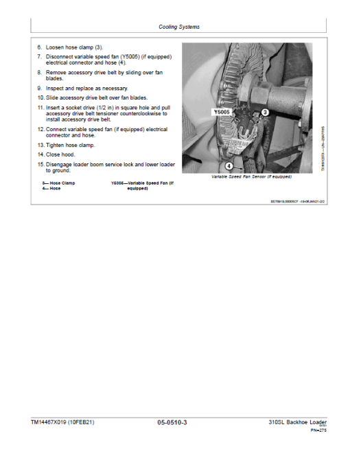 John Deere 310SL Backhoe Loader Repair Technical Manual (S.N after F390996 -) - Image 5