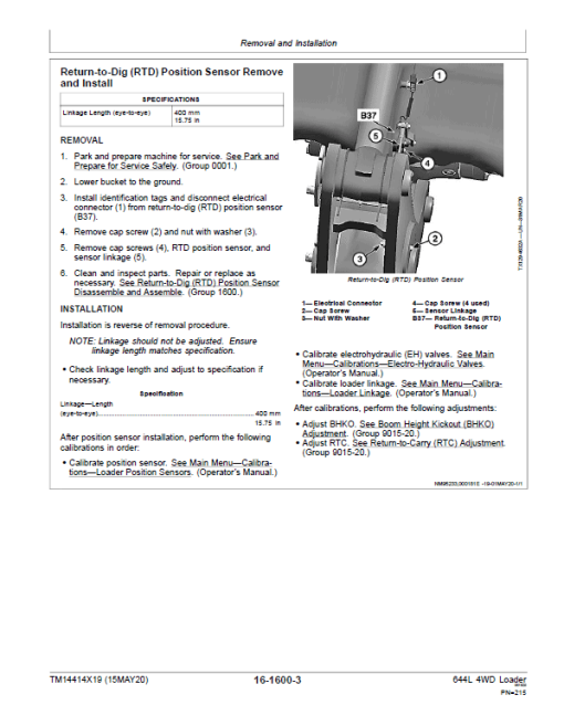 John Deere 644L 4WD Loader Repair Technical Manual (S.N F705243 - ) - Image 5