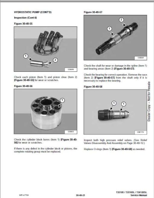 Bobcat T35.105, T36.120 versaHANDLER Telescopic Service Repair Manual - Image 5