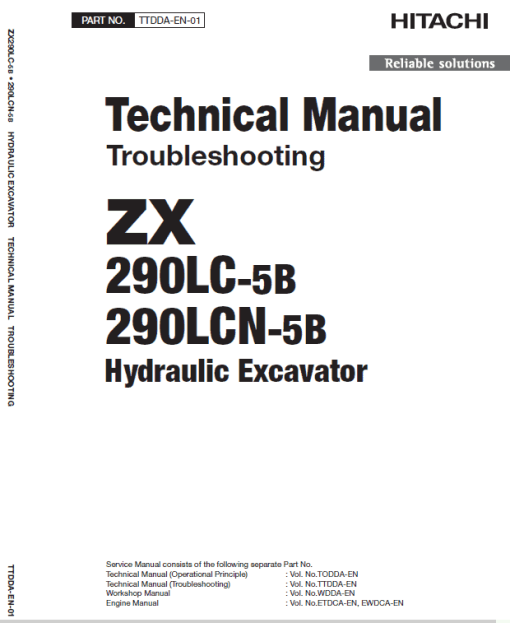 Hitachi ZX290LC-5B and ZX290LCN-5B ZAXIS Excavator Repair Manual - Image 3