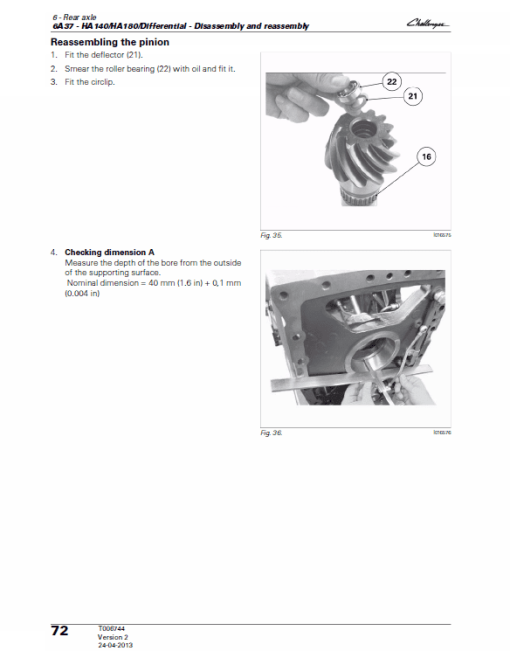 Challenger MT555E, MT565E, MT575E, MT585E, MT595E Tractor Workshop Manual - Image 5