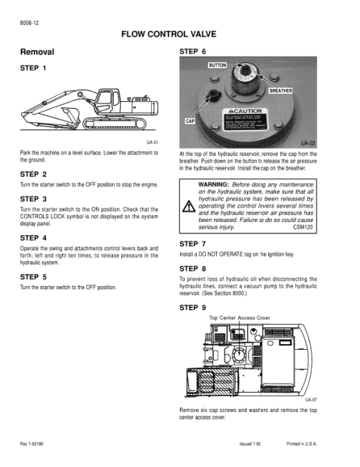 Case 9050B Excavator Service Manual - Image 5