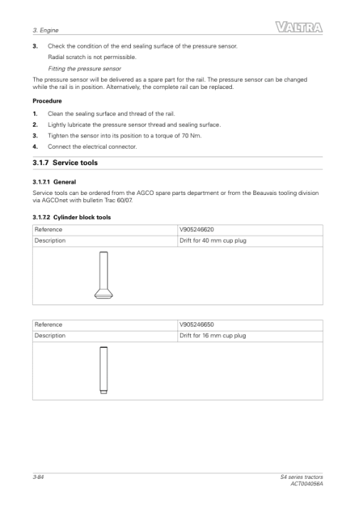 Valtra S274, S294, S324, S354, S374, S394 Tractors Workshop Repair Manual - Image 5