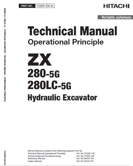 Hitachi ZX280-5G and ZX280LC-5G ZAXIS Excavator Repair Manual - Image 5