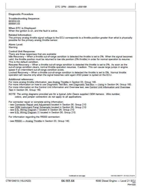 John Deere 6090 Diesel Engine Level 21 ECU Repair Technical Manual (CTM104819) - Image 5