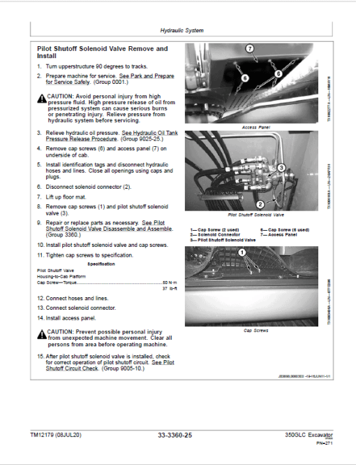 John Deere 350GLC Excavator Technical Manual (PIN: 1FF350GX_C808001, D808001, E808001 -) - Image 5