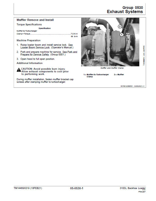 John Deere 310SL Backhoe Repair Technical Manual (S.N after C390996 & D390996 - ) - Image 5