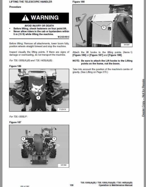 Bobcat T35.130, T35.130S, T35.140, T35.140S versaHANDLER Telescopic Service Repair Manual - Image 5