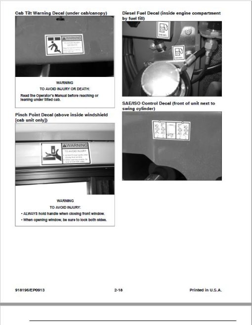 Gehl GE 383Z Excavator Repair Service Manual - Image 5