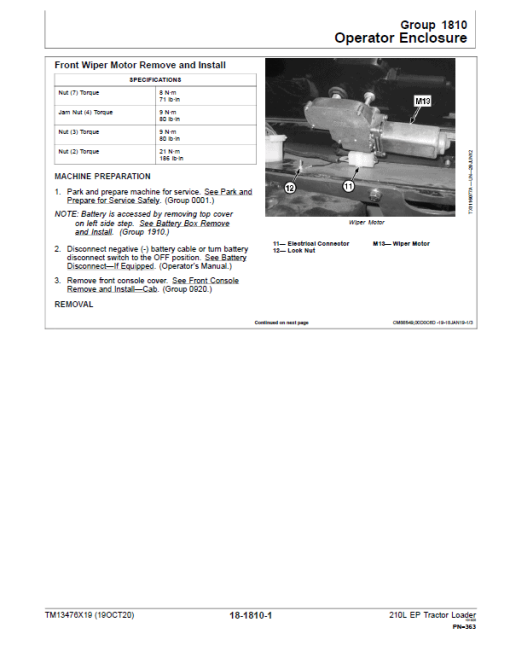 John Deere 210L EP Tractor Loader Repair Technical Manual (S.N J892600 - 895000) - Image 5