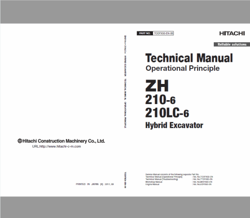 Hitachi ZH210-6 and ZH210LC-6 Excavator Service Repair Manual - Image 3