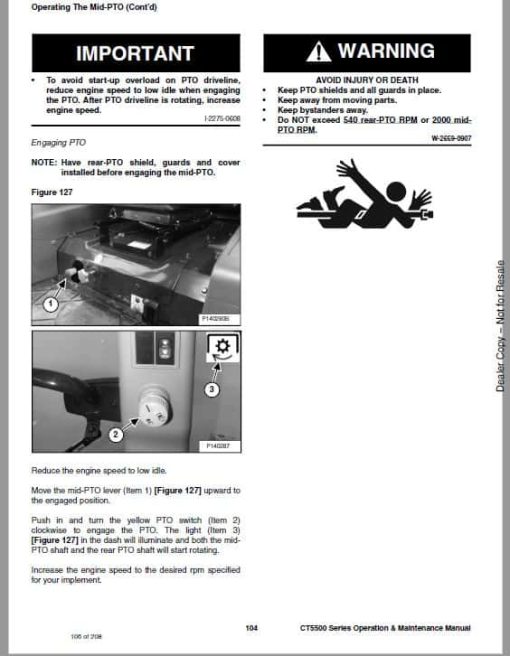 Bobcat CT5545, CT5550, CT5555, CT5558 Tractor Service Repair Manual - Image 5