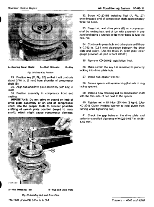 John Deere 4040, 4240 Tractors Repair Technical Manual - Image 5