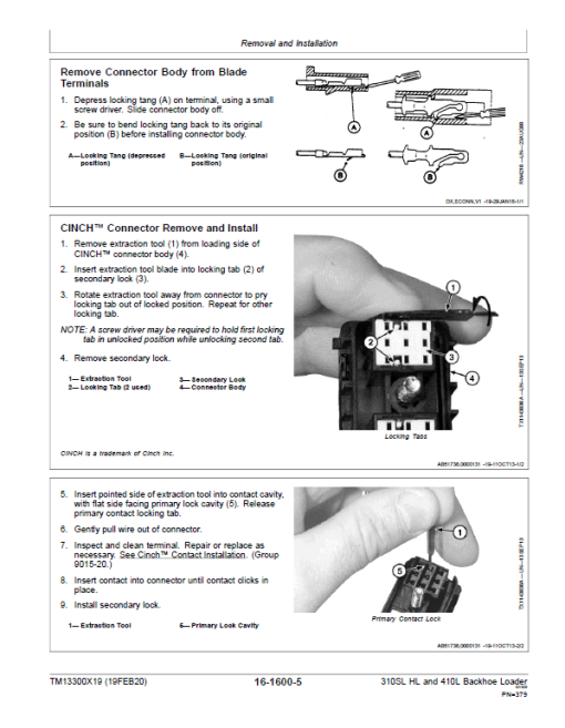 John Deere 310SL HL, 410L Backhoe Loader Technical Manual (S.N F273920 -F390995) - Image 4