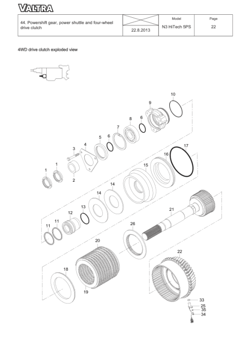 Valtra N103H5, N113H5, N123H5 Tractors Service Repair Manual - Image 2