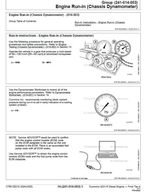 John Deere Cummins QSX15, ISX15 Diesel Engine Tier 4 Repair Technical Manual (CTM120219) - Image 5