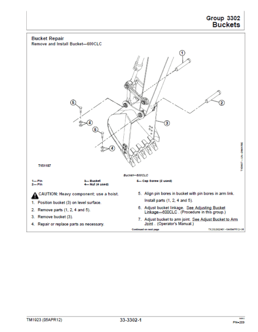 John Deere 600CLC, 800C Excavator Repair Technical Manual - Image 5