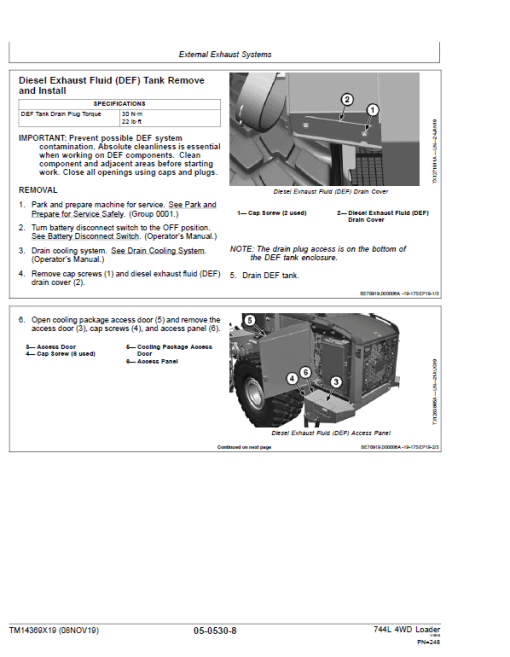 John Deere 744L 4WD Loader Repair Technical Manual (S.N F697293 & L697293 - ) - Image 5