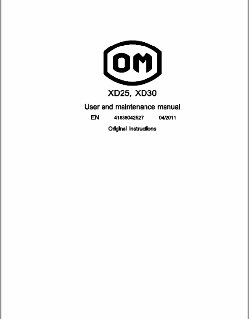 OM Pimespo XD25 and XD30 Forklift Workshop Manual - Image 5