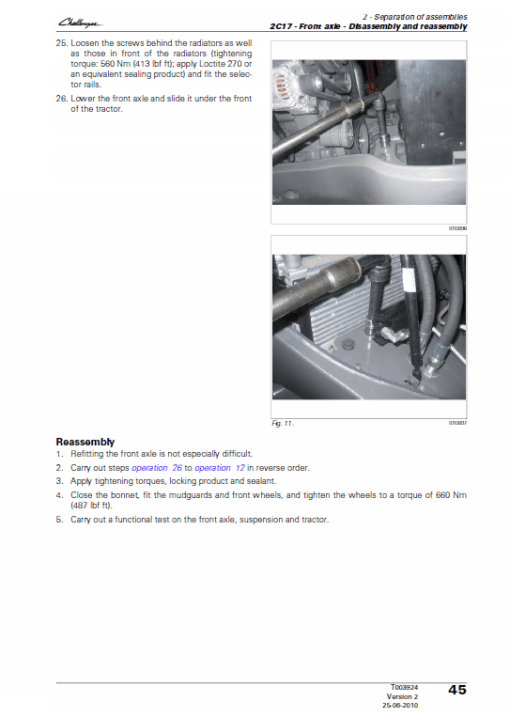 Challenger MT645D, MT655D, MT665D, MT675D, MT685D Tractor Workshop Manual - Image 5