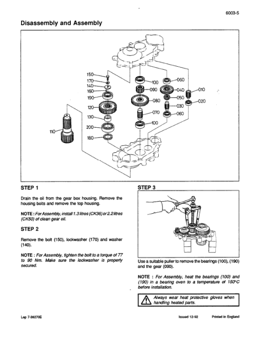 Case CK36, CK50 Excavator Service Manual - Image 5