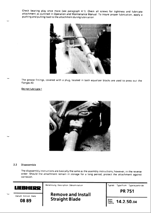 Liebherr PR 711, PR 721, PR 731, PR 741, PR 751 Crawler Dozer Service Manual - Image 5