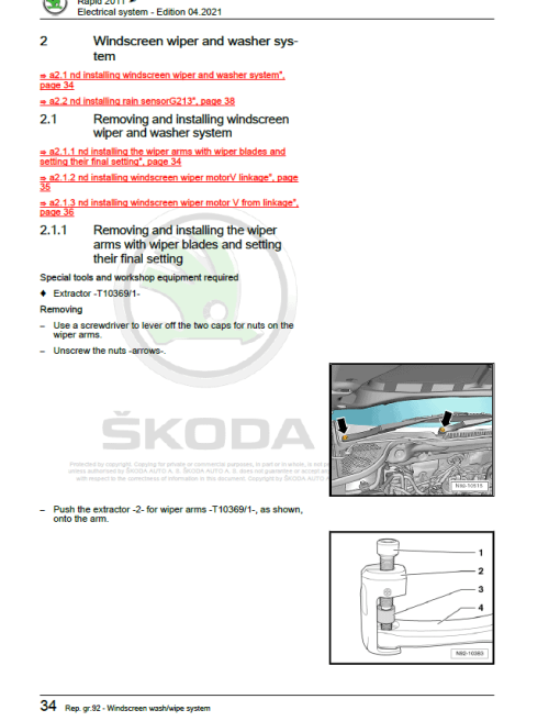 SKODA RAPID (NA, NK) Repair Service Manual - Image 5