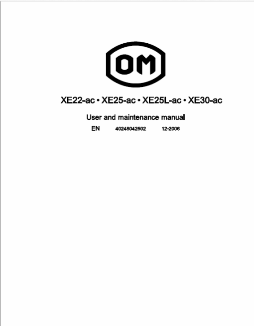 OM Pimespo XE22ac, XE25ac, XE25Lac, XE30ac Forklift Workshop Manual - Image 5