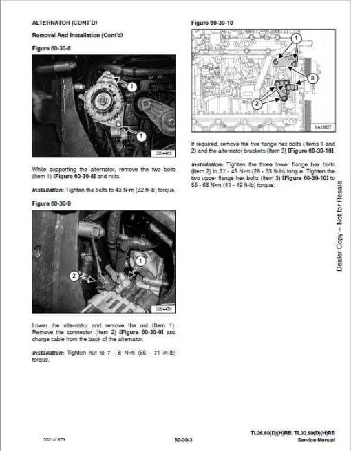 Bobcat TL26.60, TL30.60 versaHANDLER Telescopic Service Repair Manual - Image 5