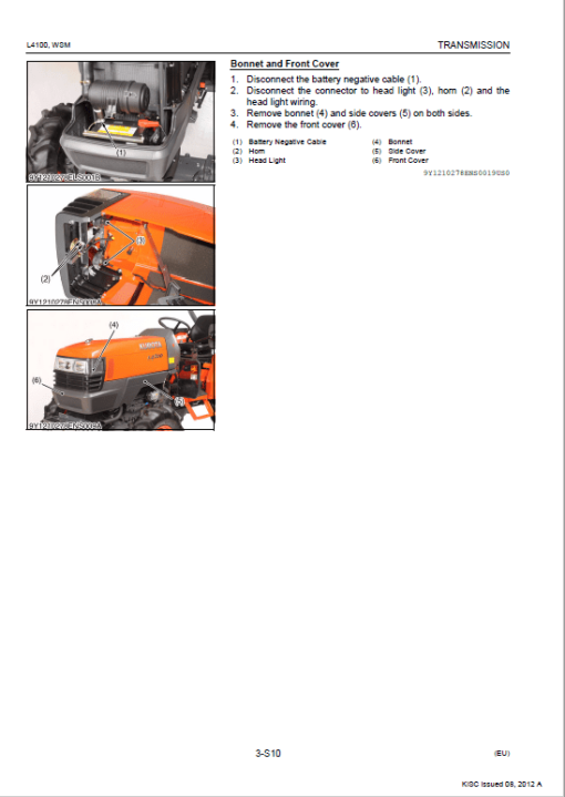 Kubota L4100 Tractor Service Manual - Image 5