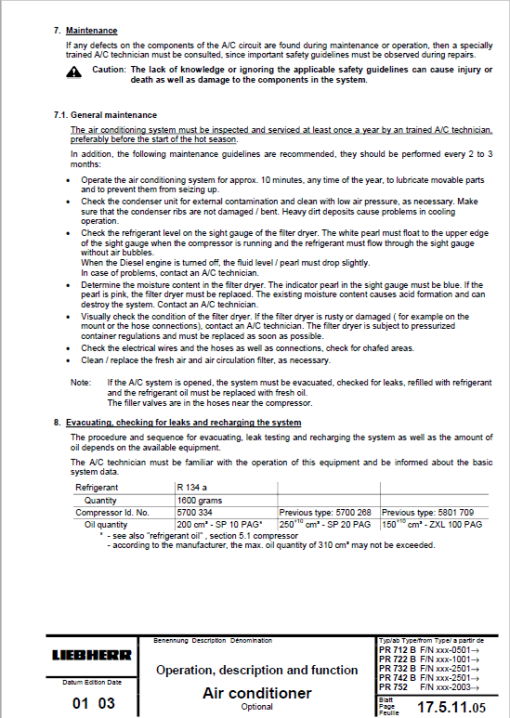 Liebherr PR 712, PR 722, PR 732, PR 742, PR 752 Crawler Dozer Service Manual - Image 4