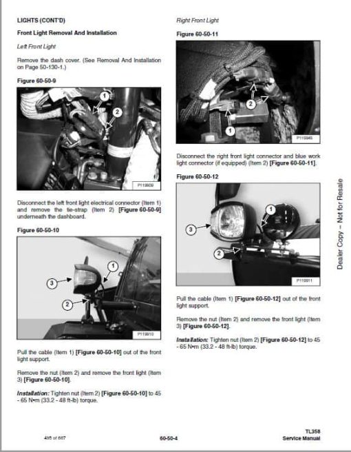 Bobcat TL358 versaHANDLER Telescopic Service Repair Manual - Image 5