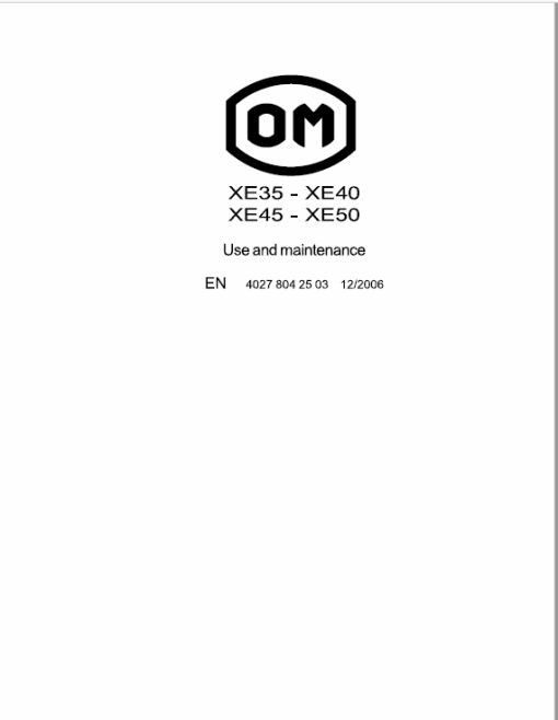 OM Pimespo XE35, XE40, XE45, XE50 Forklift Workshop Manual - Image 5