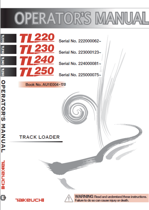 Takeuchi TL220 Loader Service Manual - Image 4