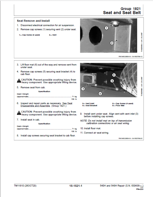 John Deere 540H, 548H Skidder Repair Technical Manual (S.N after 630436 - ) - Image 5