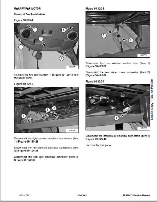 Bobcat TL360, TL360X, TL470, TL470X, TL470HF, TL470XHF Telescopic Service Repair Manual - Image 5